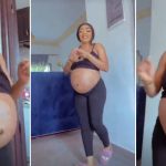 “She’s too strong” – Trending video of pregnant woman dancing with huge baby bump stirs reactions