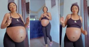 “She’s too strong” – Trending video of pregnant woman dancing with huge baby bump stirs reactions