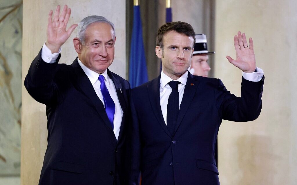 Macron raises alarm over ‘headlong’ Iran nuclear rush in meeting with Netanyahu