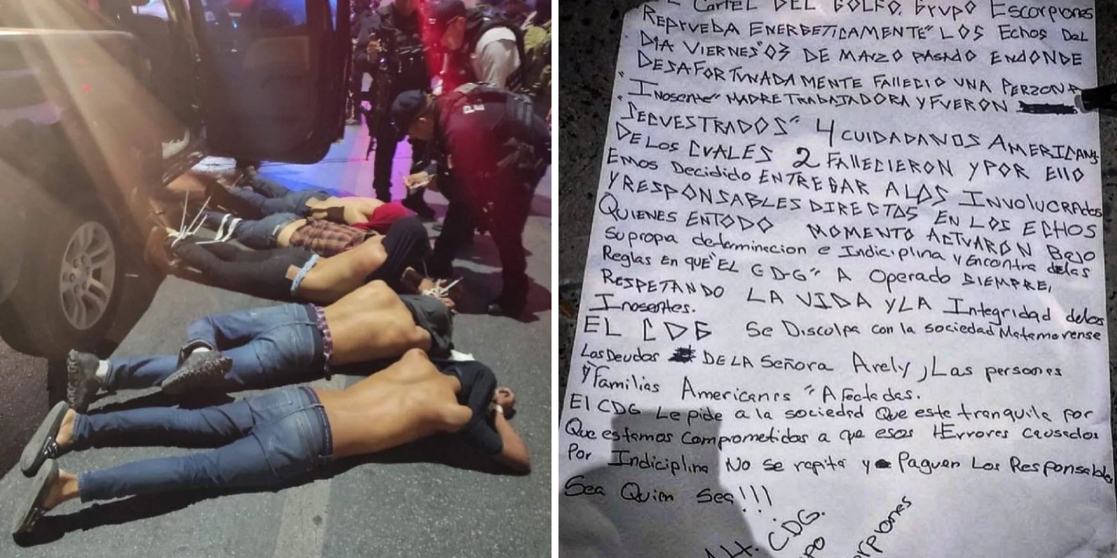 Men who allegedly kidnapped, assassinated Americans in Mexico left bound in the street for authorities