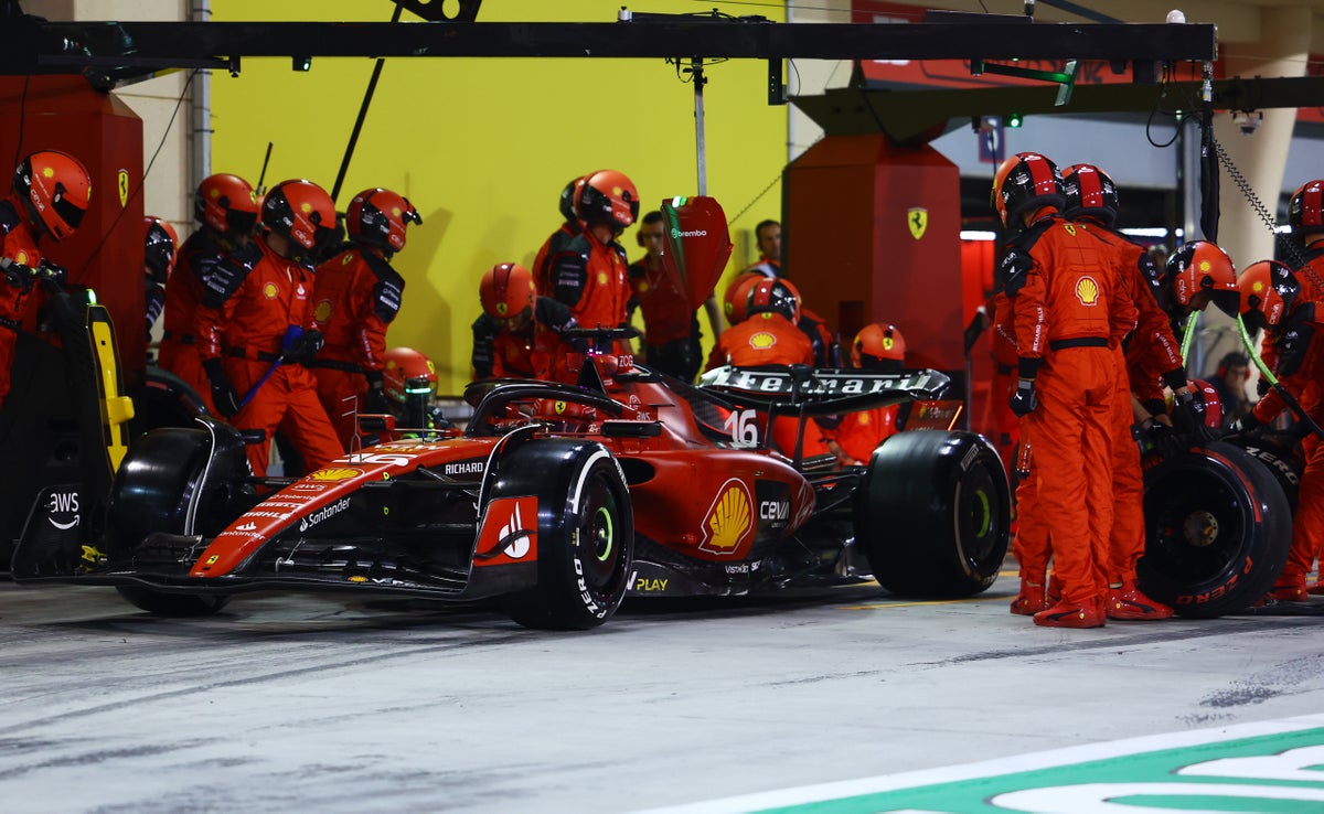 F1 Bahrain GP LIVE: Charles Leclerc forced to retire from race as Max Verstappen leads