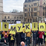 ‘Not my king’: Britons gather outside Westminster ahead of King Charles’ coronation