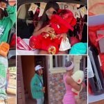 Nigerian man surprises girlfriend with iPhone 14, wigs, money bouquet on birthday (Video)