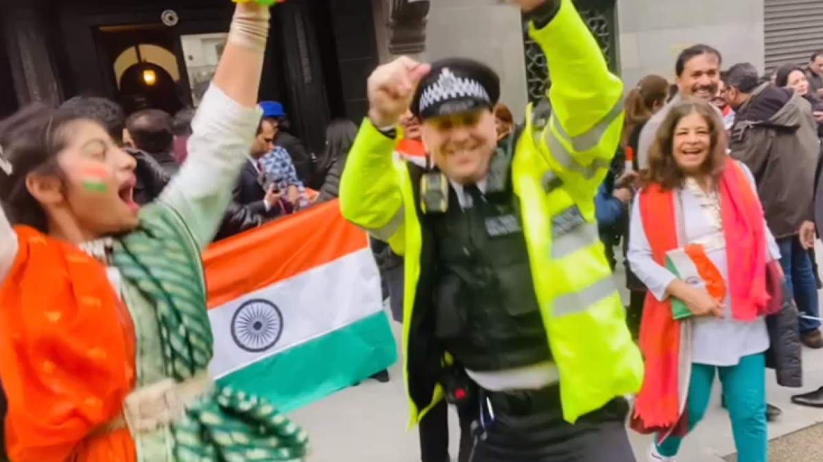 UK cop joins solidarity show after Khalistani attack on Indian mission in London