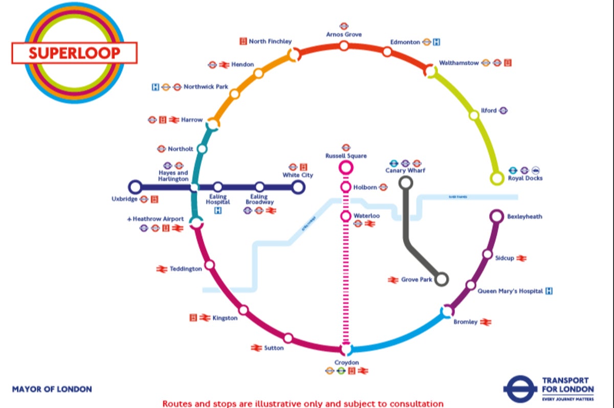 Sadiq Khan unveils ‘Superloop’ bus network for London suburbs