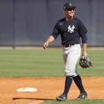 Derek Jeter congratulates Anthony Volpe ahead of Yankees Opening Day