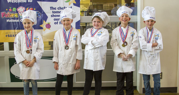 Woodland elementary students compete in Future Chefs of America by cooking their favorite breakfast recipe