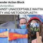 London ‘TRANTIFA’ holds direct action demanding fast access to phalloplasty surgeries