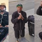 “Oga na you gimme visa” – Isreal DMW kneels to appreciate Davido after arriving London (Video)