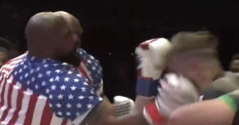 Fight Circus 6 highlights: Bob Sapp, Rampage Jackson win wild siamese boxing match; fighter wins 2 vs. 1 bout with powerbombs