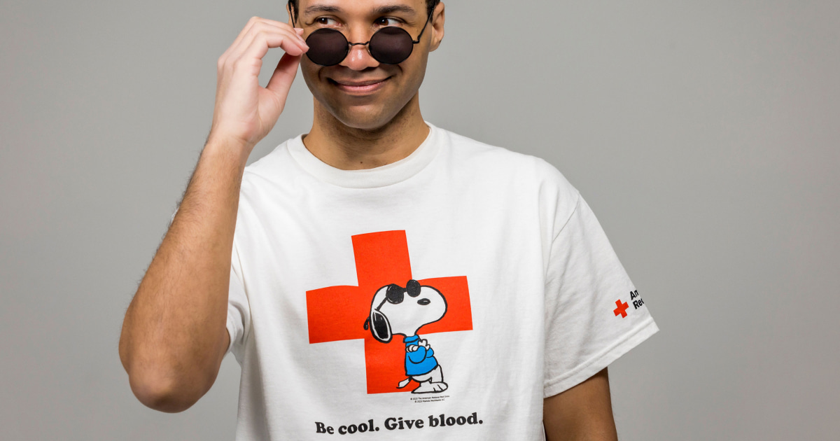 A Red Cross Snoopy shirt is going viral on TikTok and driving blood donations