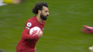 Goal M Salah (42) Liverpool 1