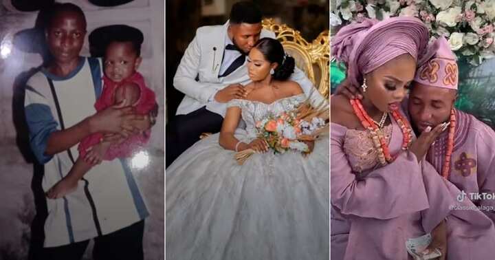 “From Babysitting to Husband of the Baby”: Nigerian Lady Marries Man who Took Care Of Her as a Child