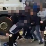 Shocking moment ‘Coventry and Brentford fans’ fight in street with glasses thrown and KOed man kicked on floor