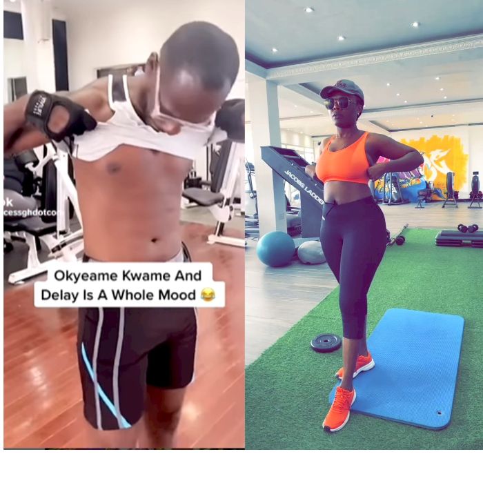 Okyeame Kwame Exposes Himself In Tight Boxers To Delay As They Clash In Gym – Video Causes Stir