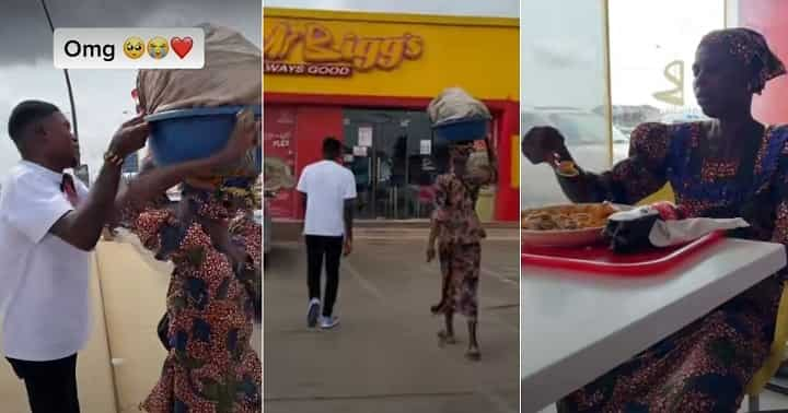 “I Want to Make You Happy”: Nigerian Man Buys Jollof Rice and Chicken for Roadside Hawker on His Birthday