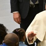 Pope greets refugees helped through Christian ‘corridors’