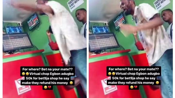 Drama As Nigerian Man Loses Huge Amount Of Money To Bet9ja Demands Refund (Video)