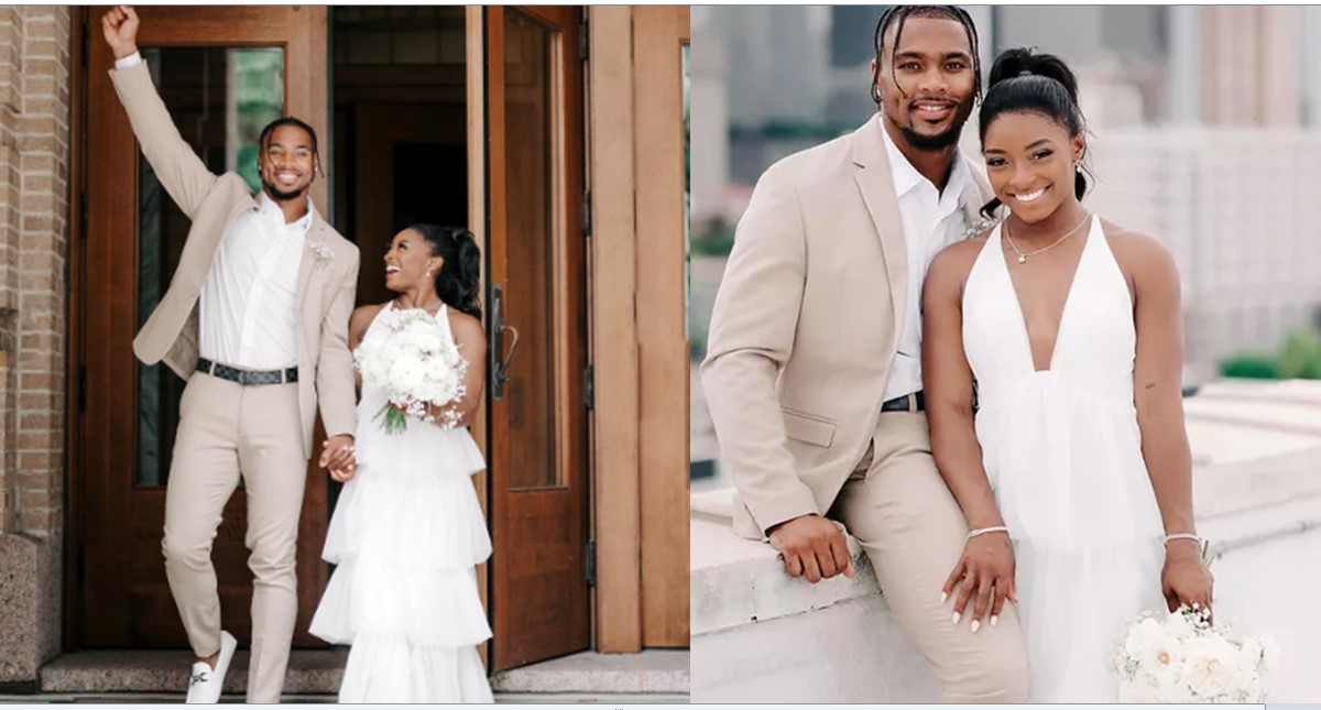 Olympic Gold Medalist, Simone Biles ties the knot with Jonathan Owens