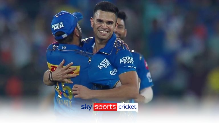 Arjun Tendulkar takes his first IPL wicket to wrap up victory | Video | Watch TV Show | Sky Sports