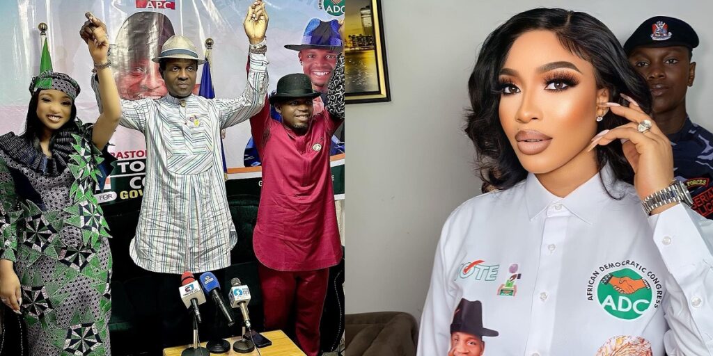 Actress, Tonto Dikeh pulls out of governorship race as her party endorses APC’s Tonye Cole