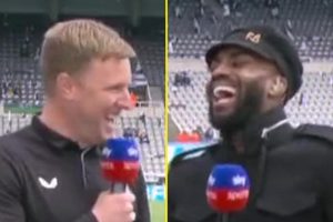 Danny Rose’s fashion choices the talk of Twitter before he asks cheeky question to Eddie Howe about Newcastle comeback