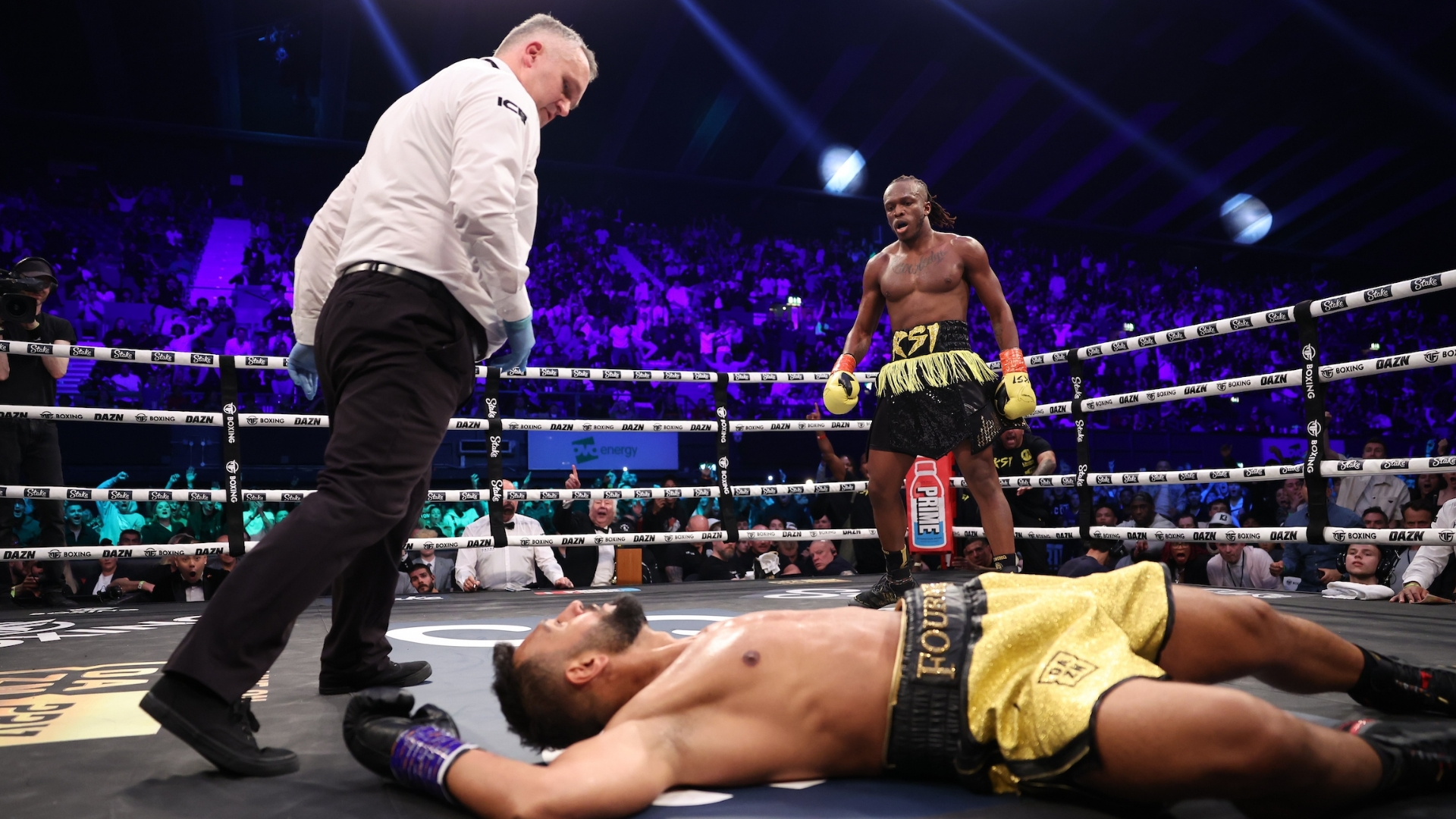 KSI vs. Joe Fournier results, highlights from 2023 boxing fight as KSI clashes with Tommy Fury after KO win, Deji beats Swarmz