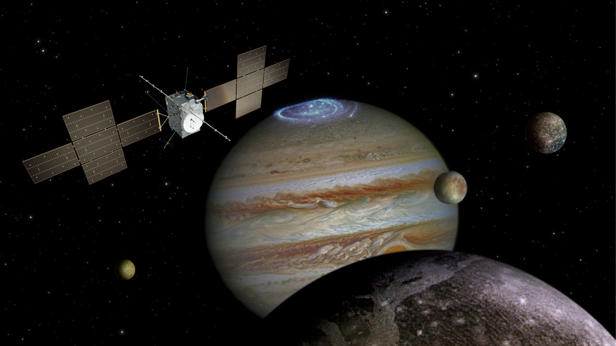 Follow the JUICE mission as it launches to Jupiter and its many mysterious moons