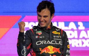 Saudi Arabia GP: Sergio Perez holds off Max Verstappen as Red Bull dominate