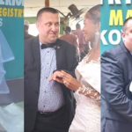 Foreigner flies to Nigeria to wed his lover at Ikoyi Registry (Video)