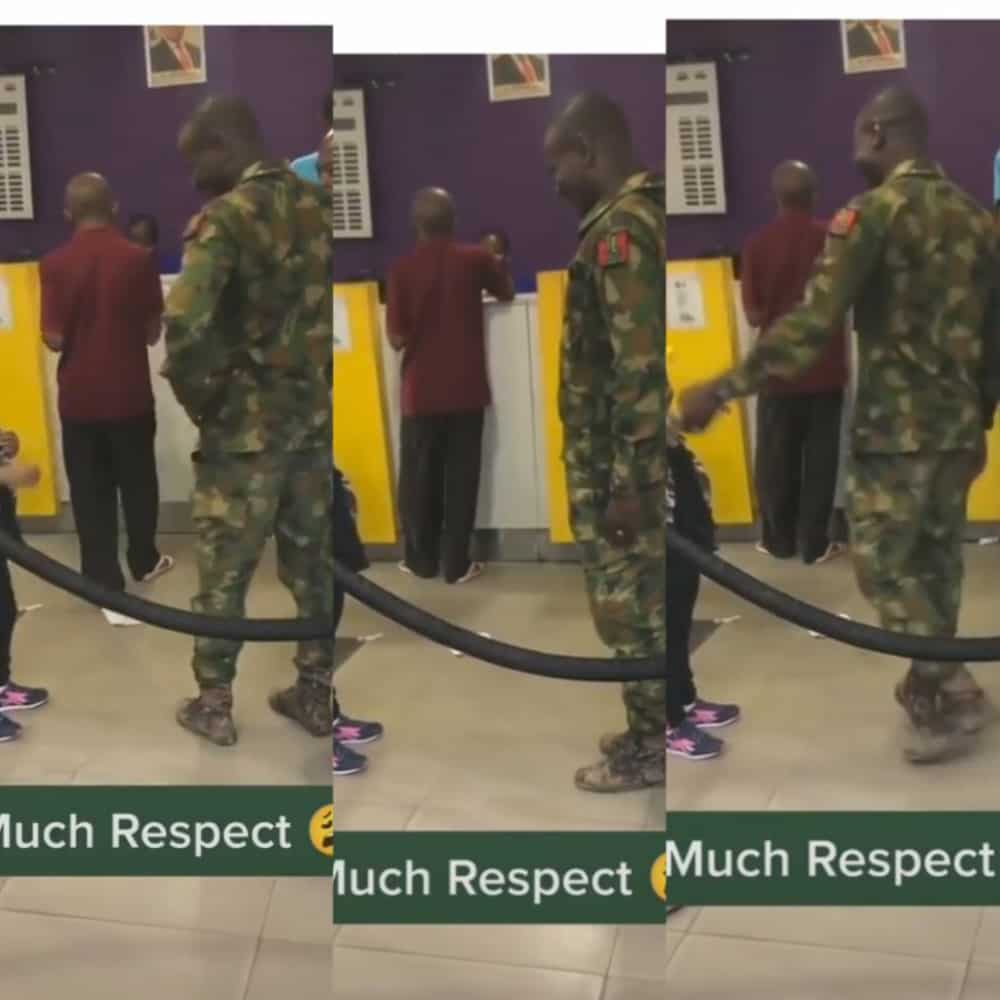 Little Girl Walks Up to a Soldier and Did a Fine Salute, Video Goes Viral on Instagram