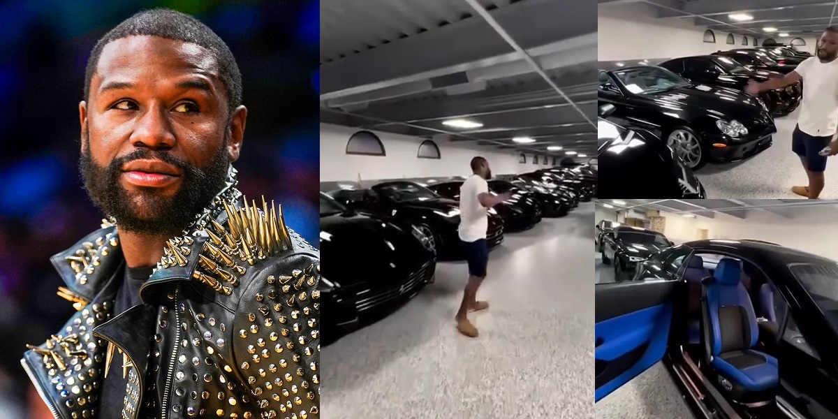 Boxing legend, Floyd Mayweather shows off his impressive collection of 17 supercars (video)