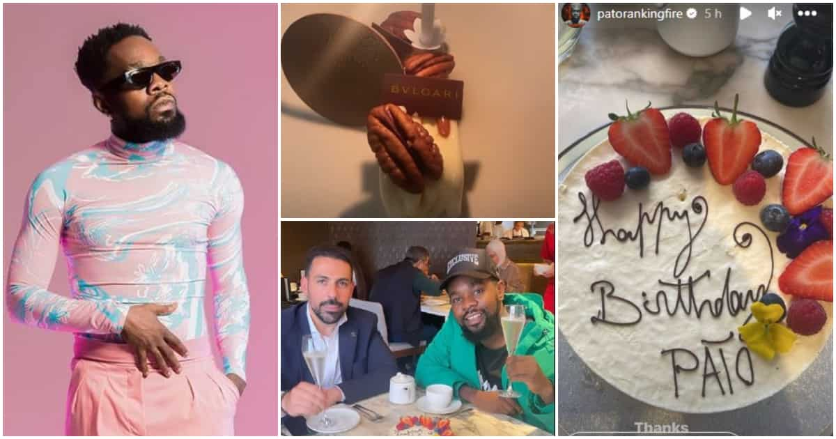 Photos: Patoranking marks birthday style in the UK, shows off cakes