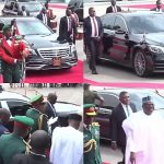 Moment Buhari, Senate President Arrived In Style At The Trooping And Presentation Of Colours Parade