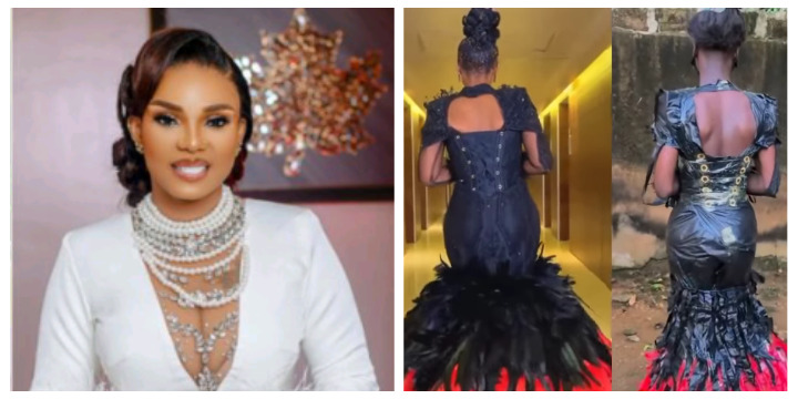 Iyabo Ojo blows hot after a fan messed with her N37.5million dress