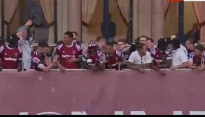 Video: Thilo Kehrer’s epic ‘IRONSSSS’ chant gets the party started with West Ham fans