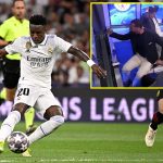 Vinicius Jr’s rocket against Man City had Rio Ferdinand going mad and repeating line from Cristiano Ronaldo goal meme