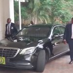 Watch As Security Aides Jog Alongside Shettima’s Mercedes-Maybach As He Resumes Work As VP