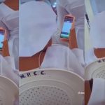 Watch the moment a Pastor’s wife was filmed staking a sports bet during a church service (VIDEO).