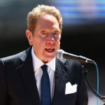 John Sterling plunked by foul ball during Yankees-Red Sox game