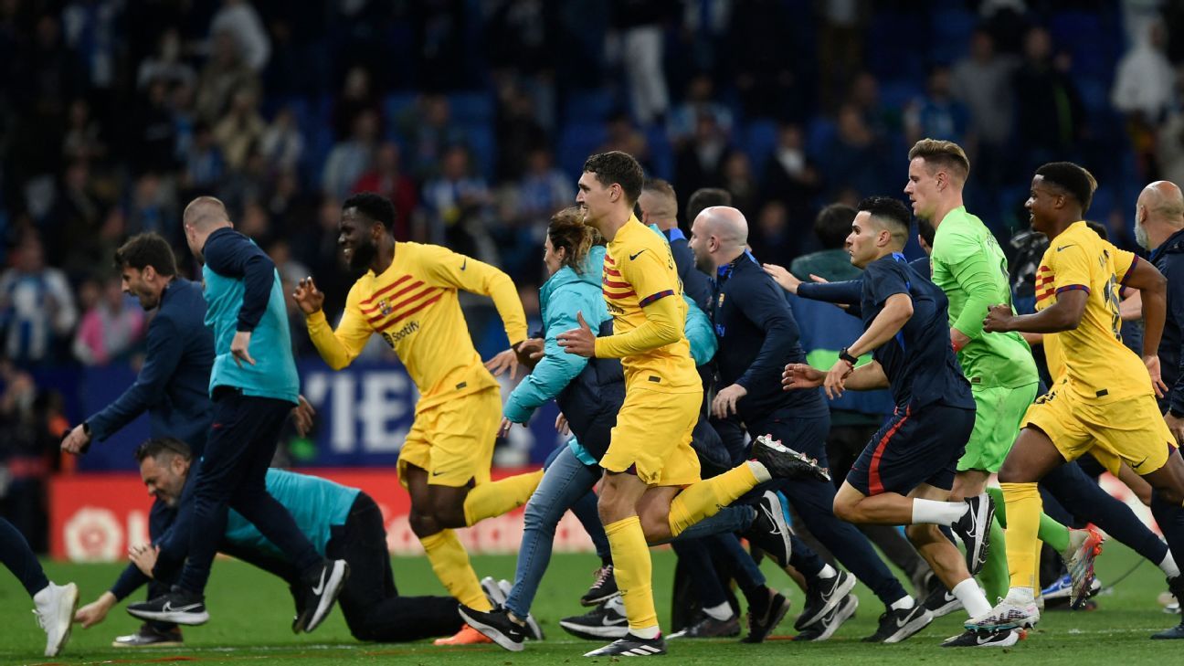 Barca clinch LaLiga title in front of enraged Espanyol fans