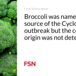 Broccoli was named as the source of the Cyclospora outbreak but the country of origin was not determined