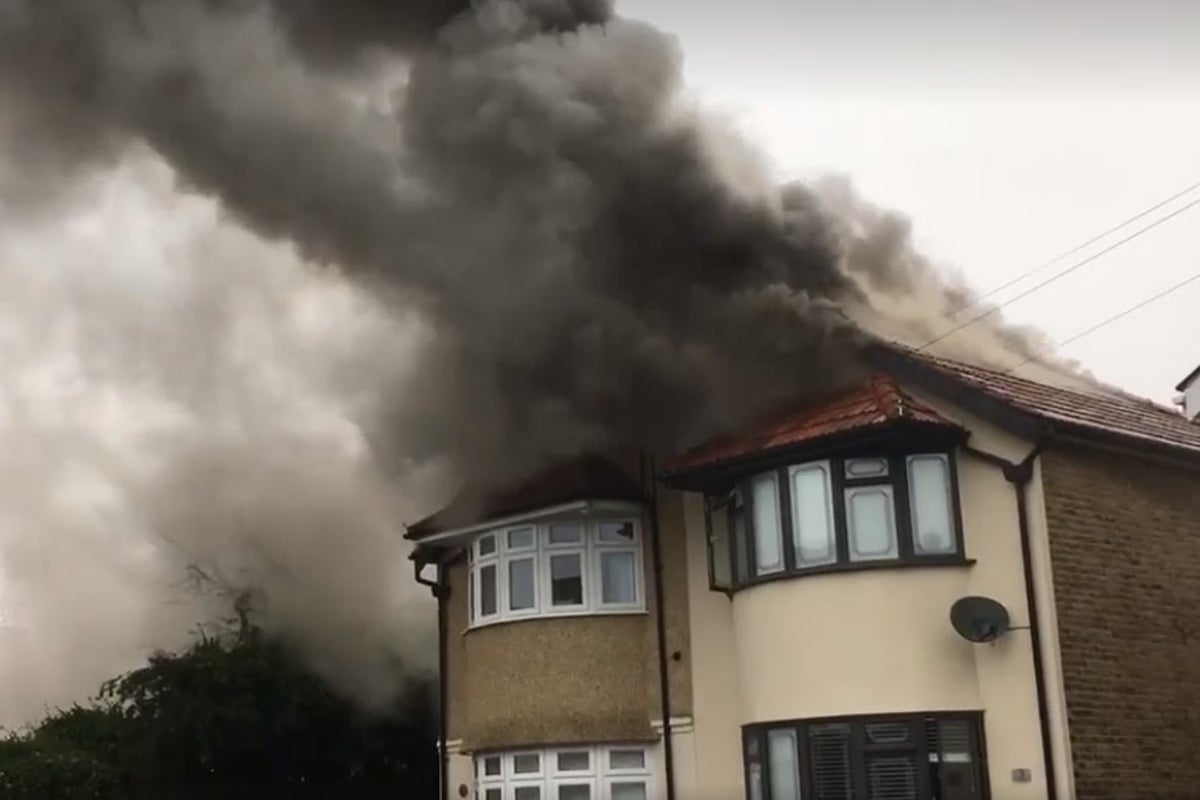 Lightning strike believed to have started fire at family home in south London amid ‘unreal’ thunderstorm