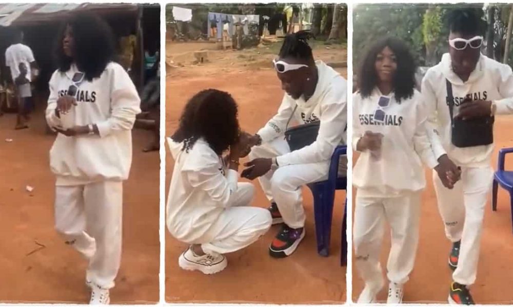 “Gen Z Marriage”: Nigerian Couple Wears Matching Joggers for Their Traditional Wedding, Video Goes Viral