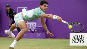 Alcaraz reaches first quarterfinal on grass at Queen’s Club