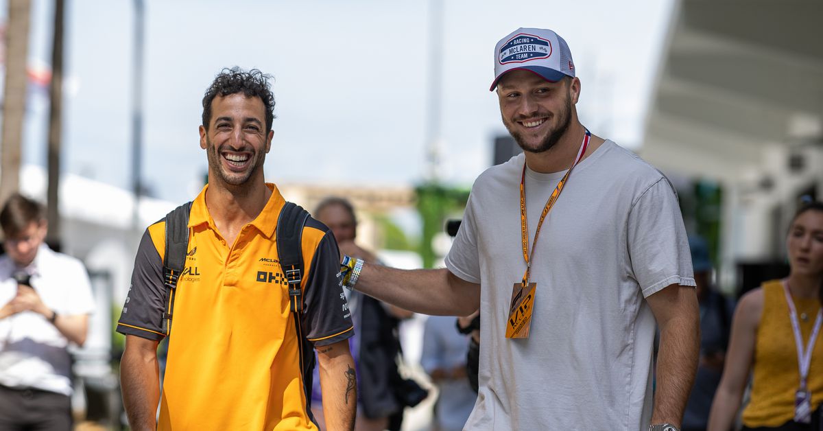 Josh Allen surprising Daniel Ricciardo on ‘The Grandstand’ is the heartwarming way to start your week