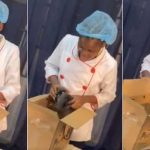 “Mystery Box”: Nigerian Chef Dammy Opens Carton She Received from Unknown Person During Cookathon