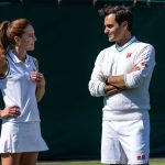 Kate goes head to head with Roger Federer and scores points against former champ