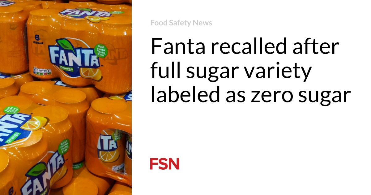 Fanta recalled after full sugar variety labeled as zero sugar