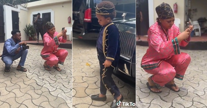 “The bobo don tire” – Video from Regina Daniels’ son Munir’s birthday photoshoot trends